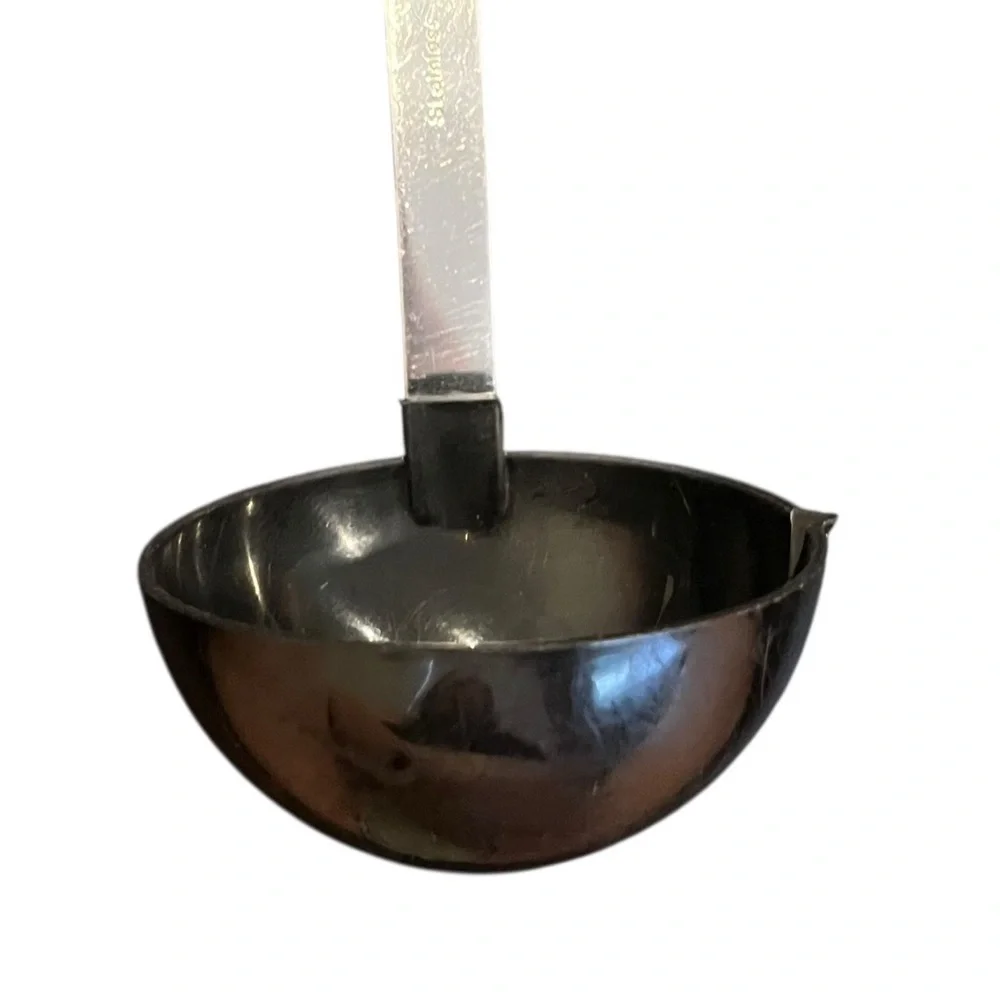 Vintage EKCO best results Ladle black stainless kitchen retro